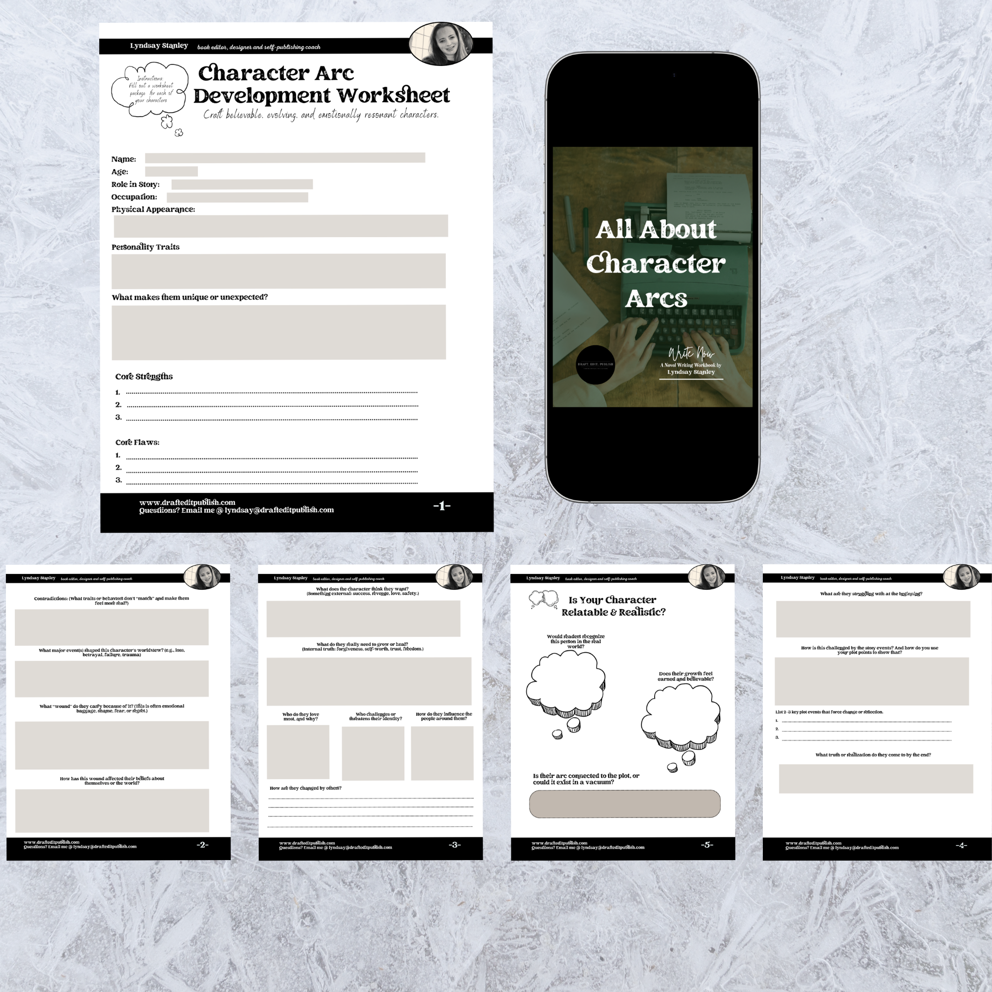 How to Build a Stunning Character ARC: Writing Worksheet Set